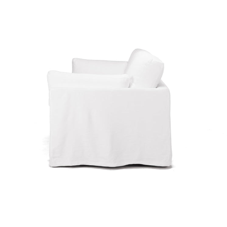 Carson Slipcover 3 Seater Sofa - White