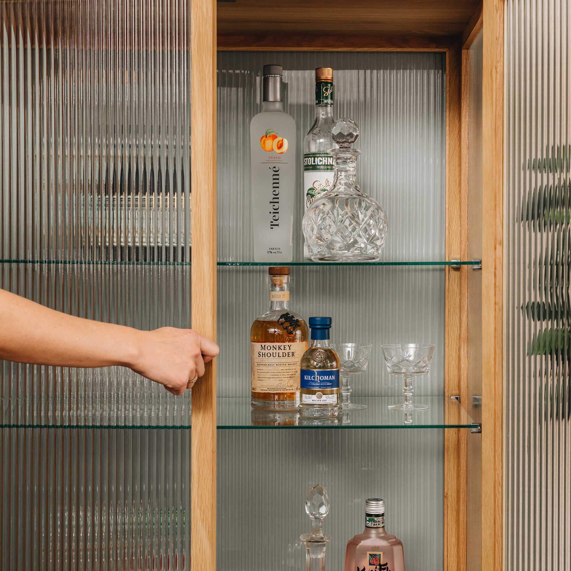 Kobe Oak and Glass Cabinet