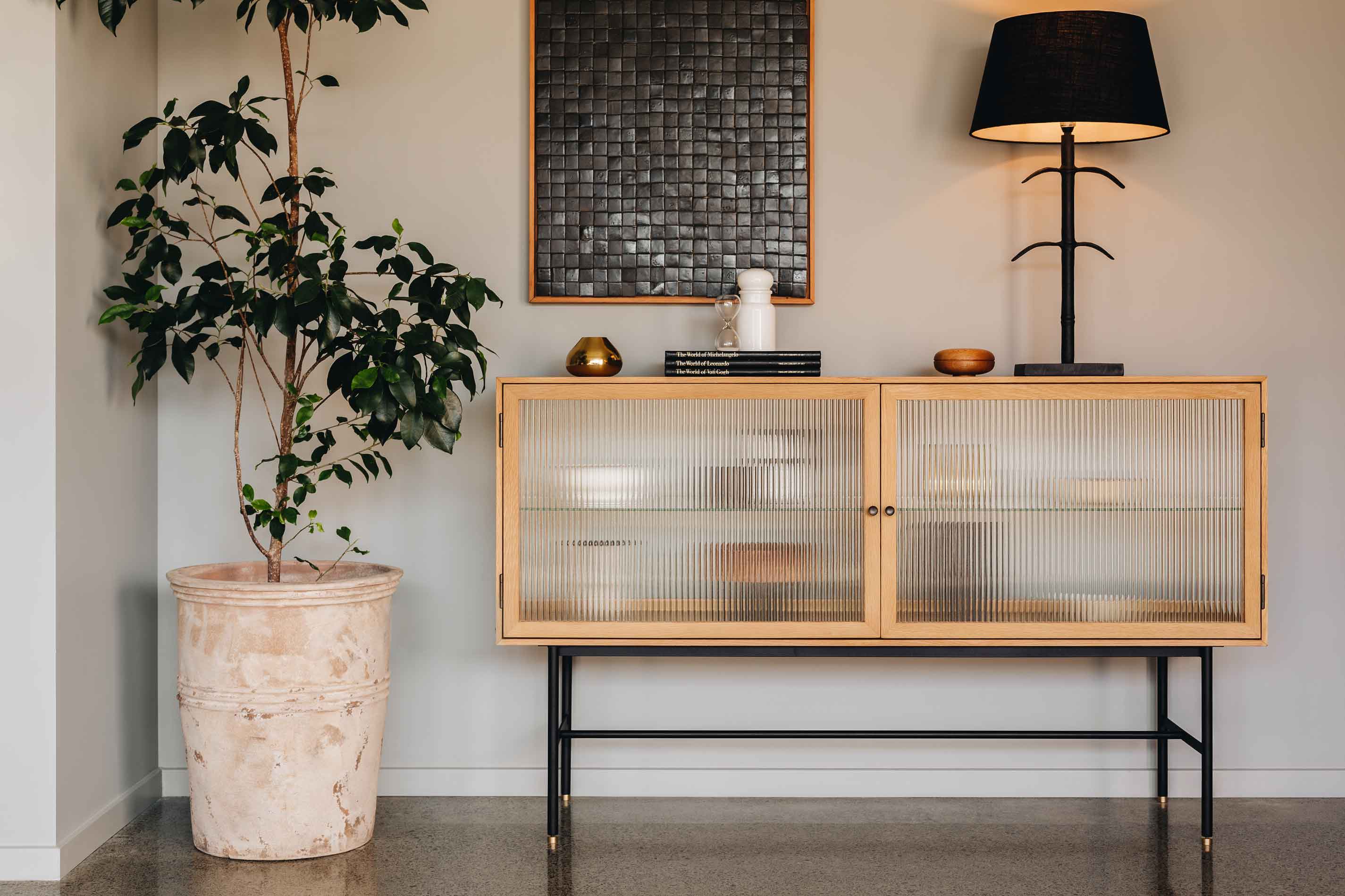 Kobe Oak & Glass Sideboard