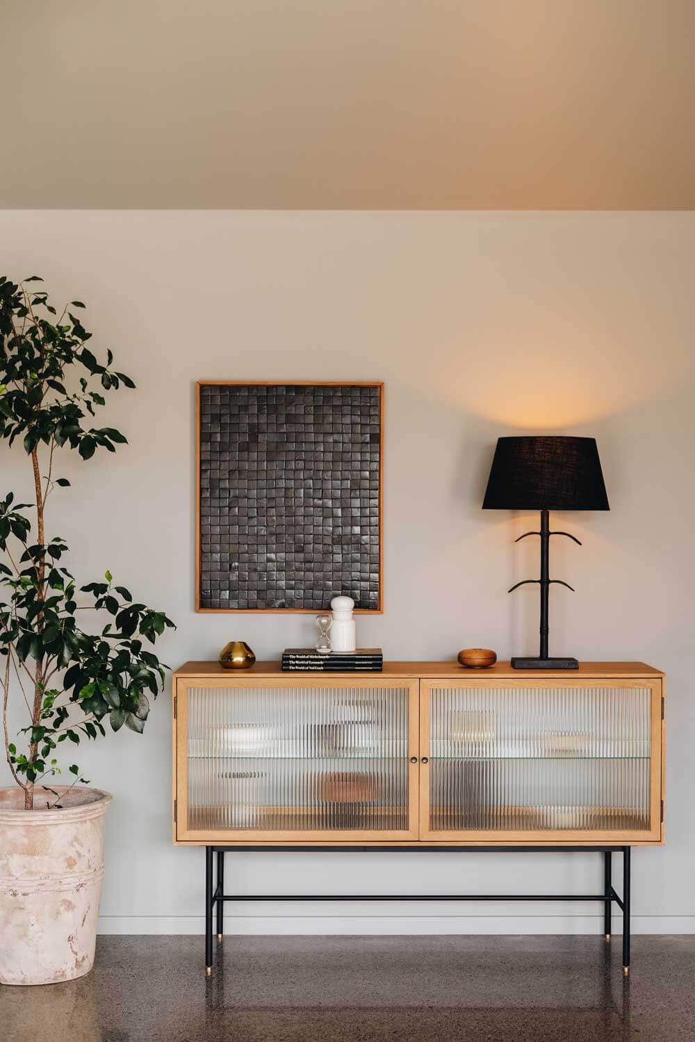 Kobe Oak & Glass Sideboard